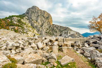 Termessos ancient city the amphitheatre. Termessos is one of Antalya -Turkey's most outstanding...