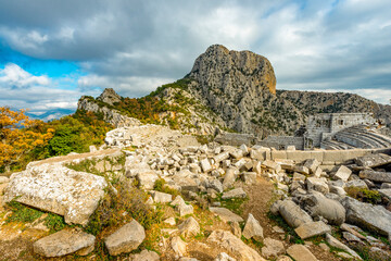 Termessos ancient city the amphitheatre. Termessos is one of Antalya -Turkey's most outstanding...