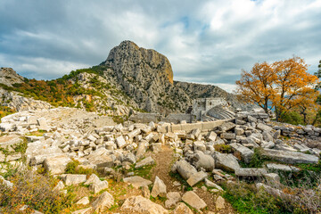 Termessos ancient city the amphitheatre. Termessos is one of Antalya -Turkey's most outstanding...