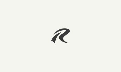 initial letter R monogram simple logo design vector illustration