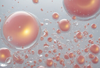 Liquid bubbles, 3d render