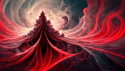 Behangcirkel abstract red background © Ayaz