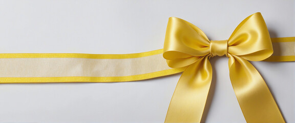 yellow bow on a transparent