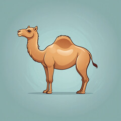 Flat logo illustration of "camel" 