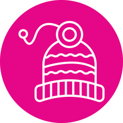 Knit hat Line Multi Circle