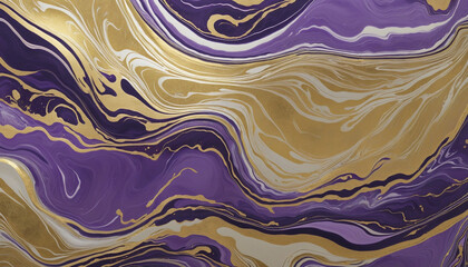 Purple marble and gold abstract background texture. marbling with natural luxury style lines of marble and gold powder surface grunge stone texture