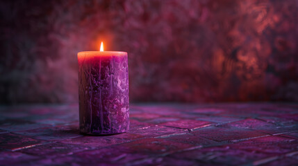 Zen candle and soothing background. Zen candle wallpaper. Candle wallpaper. Zen background, wall. - obrazy, fototapety, plakaty
