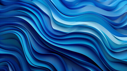 Blue waves - abstract background, vertical banner - obrazy, fototapety, plakaty