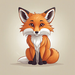 Fototapeta premium Cute Logo illustration of a 