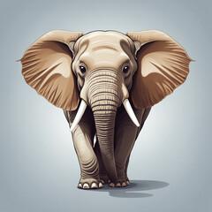 Flat logo illustration of "Elephant" 