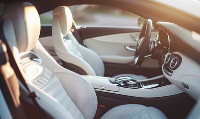 Interior of a modern luxury car