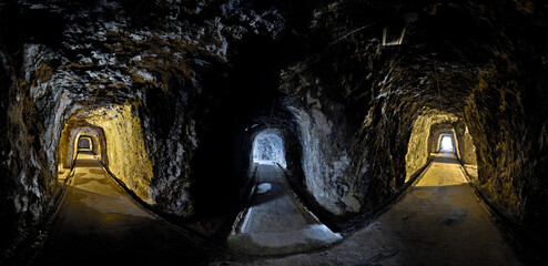 Fort Coldarco: Italian tunnels of the Great War. Enego, Veneto, Italy.