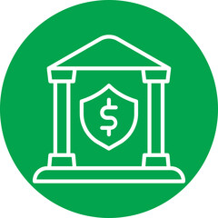 Bank Security Line Multi Circle