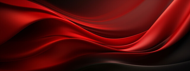 Obraz premium Flowing Red Silk Fabric Abstract - Elegant Luxurious Background