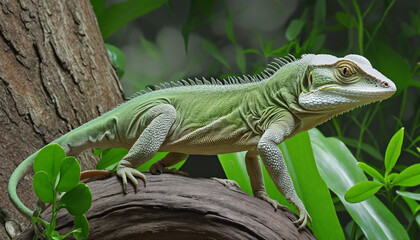 Obraz premium Lizard reptile tropical nature forest wildlife animal