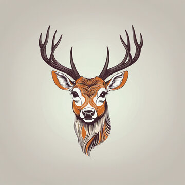 vector logo of  animal "deer" 