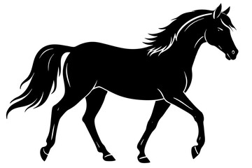 suffolk punch horse silhouette vector illustration