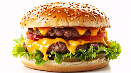 Burger isolated on white