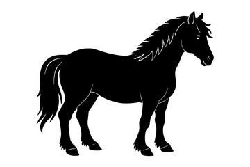 Obraz na płótnie Canvas suffolk punch horse silhouette vector illustration
