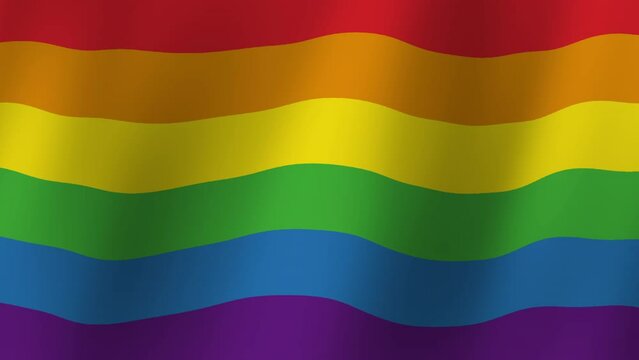 Gay pride LGBTQ 4k video animated. with rainbow ribbon symbol, concept of LGBT pride, LGBTQ people, lgbt rights awareness campaign, same sex marriage