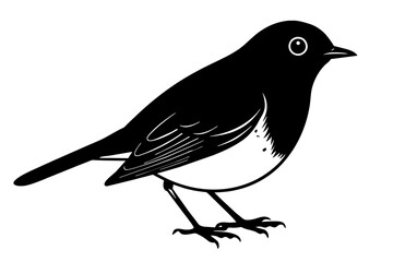 robin silhouette vector illustration