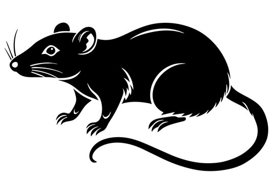 rat silhouette vector illustration