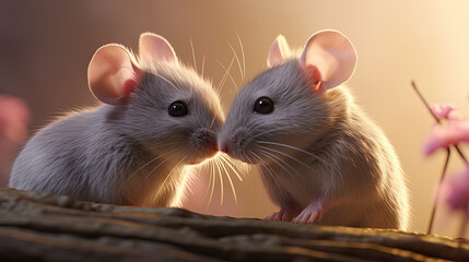 Mouses in love.