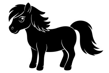 pony silhouette vector illustration