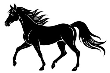 Obraz na płótnie Canvas paso fino horse silhouette vector illustration