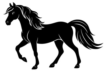 Obraz na płótnie Canvas paso fino horse silhouette vector illustration