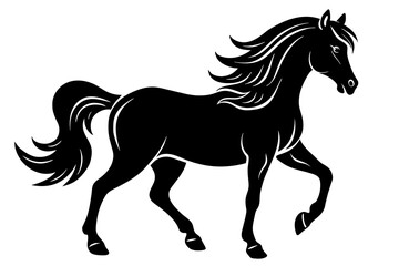 Obraz na płótnie Canvas paso fino horse silhouette vector illustration