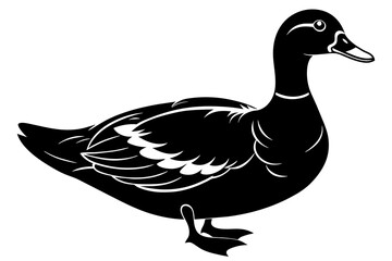 muscovy duck silhouette vector illustration