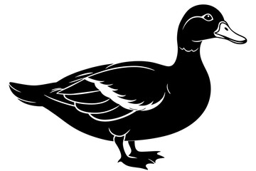 muscovy duck silhouette vector illustration