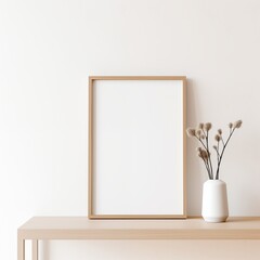 Empty frame and flower