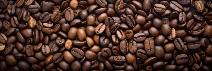 Fototapeta premium Stunning Espresso Coffee Beans Showcasing Their Freshly Roasted Aroma and Rustic Ambiance