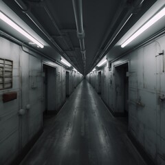 Obraz premium Dark room and corridor