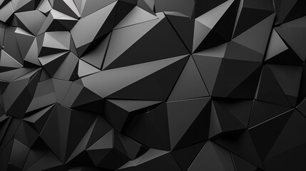 A black and white image of a wall with many triangles The image has a modern and abstract feel to it - obrazy, fototapety, plakaty