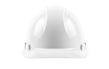 White Safety Helmet Isolated On Transparent Background PNG.