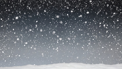 Snow overlay, snowfall snowflakes flying, winter weather background - obrazy, fototapety, plakaty