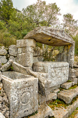 Termessos ancient city the amphitheatre. Termessos is one of Antalya -Turkey's most outstanding archaeological sites. Despite the long siege, Alexander the Great could not capture the ancient city.