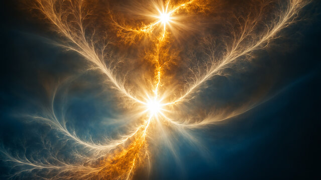 radiant celestial explosion of light