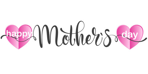 Happy Mothers Day lettering . Handmade calligraphy vector illustration. Mother's day card