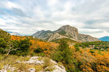 Termessos ancient city the amphitheatre. Termessos is one of Antalya -Turkey's most outstanding archaeological sites. Despite the long siege, Alexander the Great could not capture the ancient city.