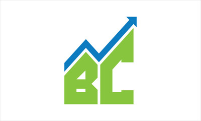 BC financial logo design vector template.