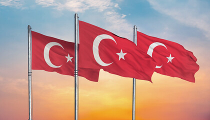 Turkish Flag, Republic of Turkey - istanbul, Türkiye