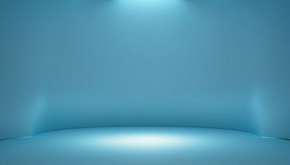 Abstract 3d rendered blue background, minimalist design