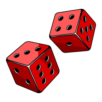 recommend clip art: Dice game pop art style PNG illustration with transparent background