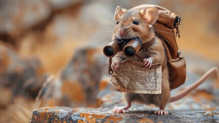 Obraz premium Greeting Card and Banner Design for Social Media or Educational Purpose of National World Rat Day Background