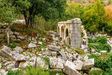 Termessos ancient city the amphitheatre. Termessos is one of Antalya -Turkey's most outstanding...