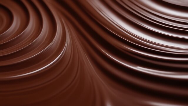 Liquid swirl chocolate melted background - 3D rendering